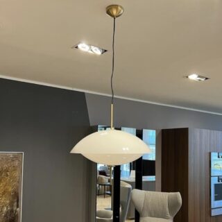 CLAM Lampada a Sospensione D.55 Bianco/Ottone